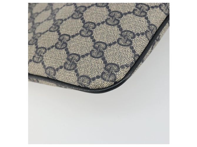 Borsa a Spalla Gucci GG Supreme Sherry Line PVC Blu Navy Oro Auth 175532 D'oro - vista 17
