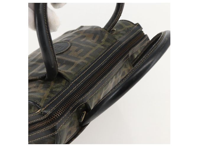 Borsa a mano in tela Zucca FENDI nera e marrone Auth 175214 Nero - vista 6