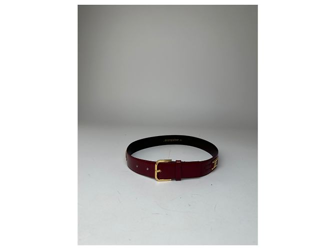 Cintura in pelle vintage Givenchy 4G logo bordeaux 65 Bordò - vista 4