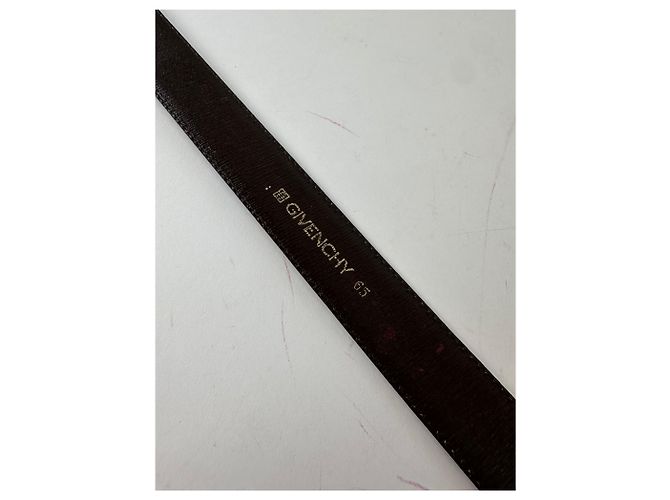 Cintura in pelle vintage Givenchy 4G logo bordeaux 65 Bordò - vista 6