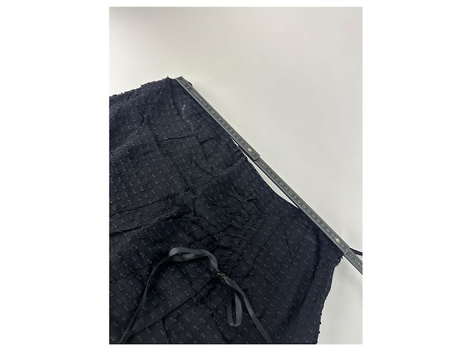 Gonna A-Line in Seta Vintage Givenchy con Dettaglio Fiocco Nera XL Nero - vista 5