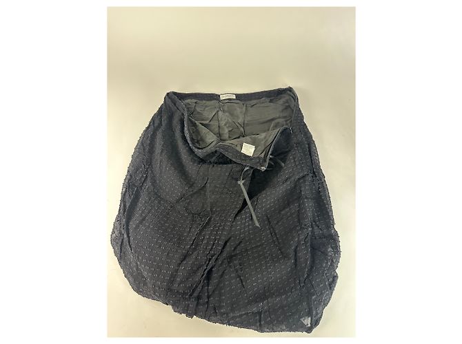 Gonna A-Line in Seta Vintage Givenchy con Dettaglio Fiocco Nera XL Nero - vista 9