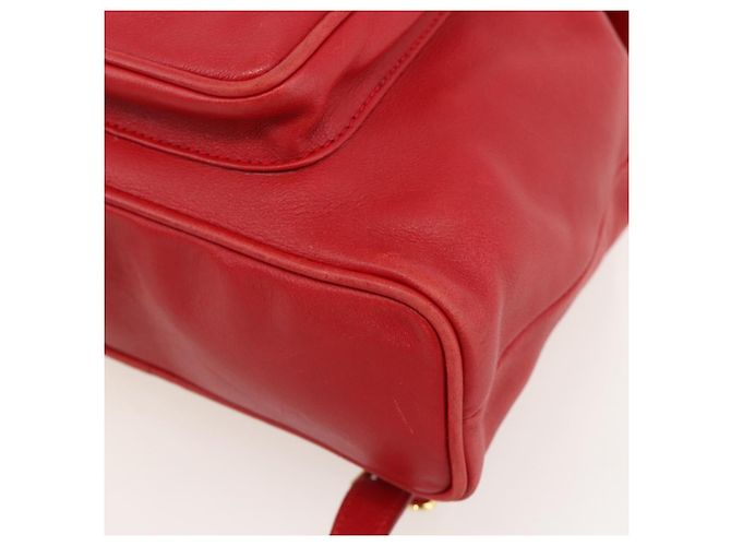 Zaino in Pelle Gucci Bamboo Rosso Oro 003 2852 0030 0 Auth 175330 - vista 15