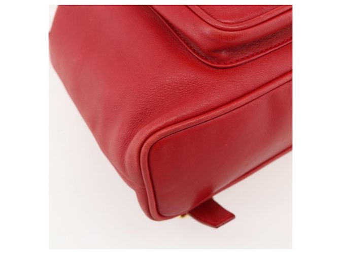 Zaino in Pelle Gucci Bamboo Rosso Oro 003 2852 0030 0 Auth 175330 - vista 16