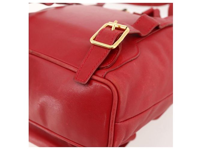 Zaino in Pelle Gucci Bamboo Rosso Oro 003 2852 0030 0 Auth 175330 - vista 17
