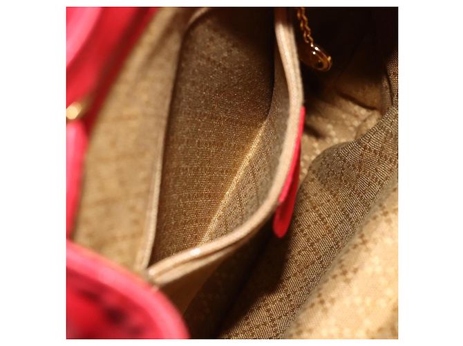 Zaino in Pelle Gucci Bamboo Rosso Oro 003 2852 0030 0 Auth 175330 - vista 22