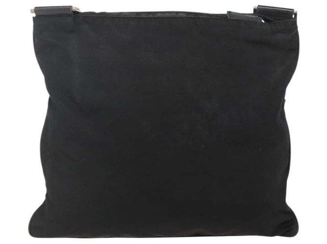 PRADA Schultertasche Nylon Schwarz Silber Authentisch 175343 - Ansicht 2