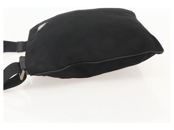 PRADA Schultertasche Nylon Schwarz Silber Authentisch 175343 - Ansicht 3