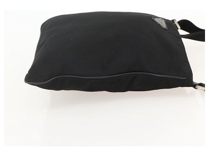 PRADA Schultertasche Nylon Schwarz Silber Authentisch 175343 - Ansicht 4