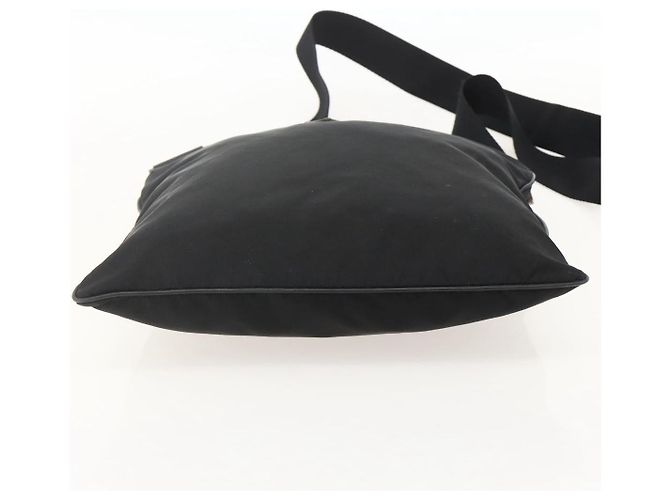 PRADA Schultertasche Nylon Schwarz Silber Authentisch 175343 - Ansicht 5