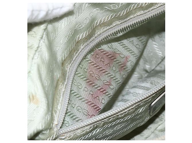 PRADA Schultertasche Nylon Hellblau Silber Authentisch 175693 - Ansicht 11
