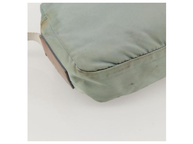 PRADA Schultertasche Nylon Hellblau Silber Authentisch 175693 - Ansicht 18
