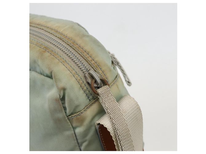 PRADA Schultertasche Nylon Hellblau Silber Authentisch 175693 - Ansicht 8
