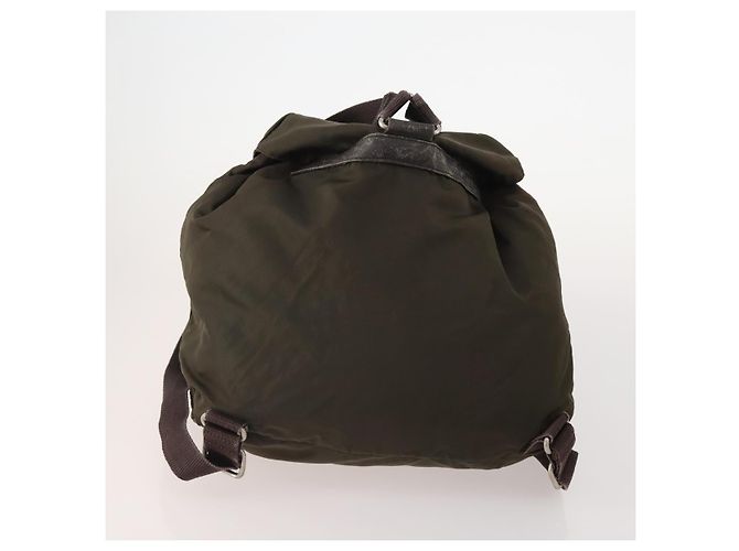 Zaino PRADA Nylon 5 Set Verde Beige Blu Auth 174972 - vista 18