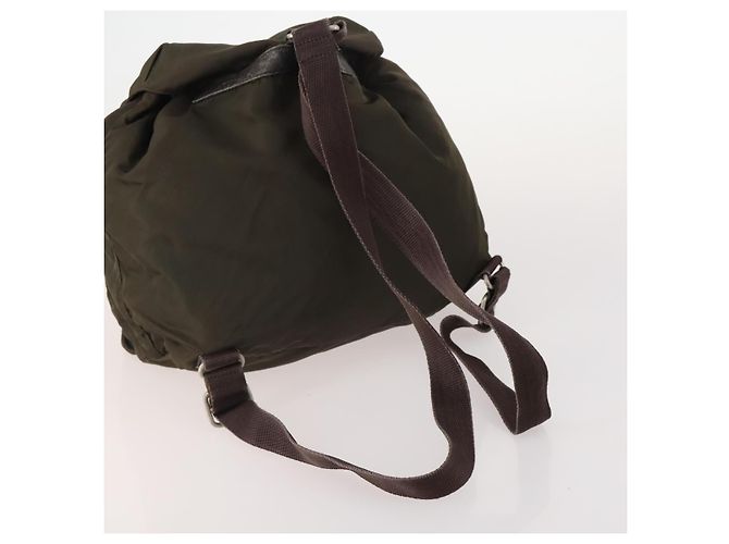 Zaino PRADA Nylon 5 Set Verde Beige Blu Auth 174972 - vista 19