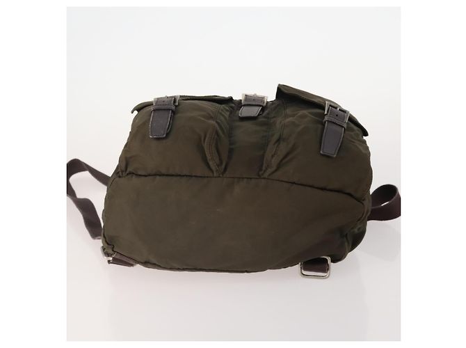 Zaino PRADA Nylon 5 Set Verde Beige Blu Auth 174972 - vista 20