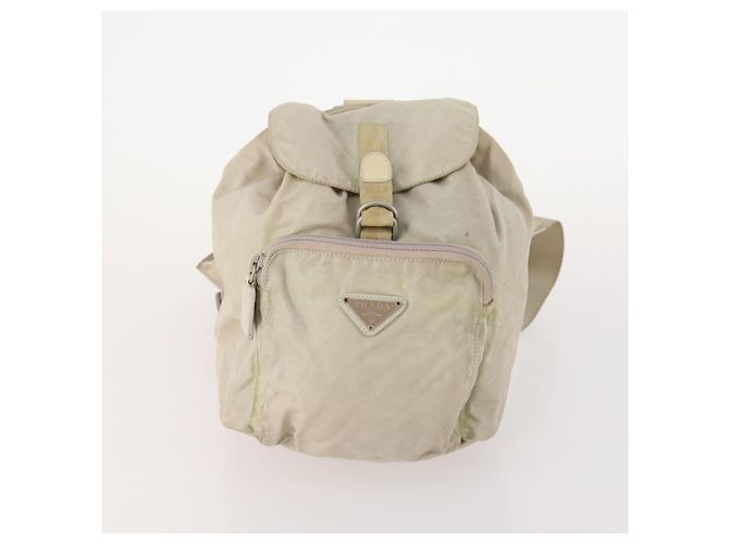 Zaino PRADA Nylon 5 Set Verde Beige Blu Auth 174972 - vista 22
