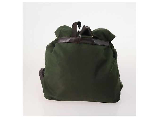 Zaino PRADA Nylon 5 Set Verde Beige Blu Auth 174972 - vista 3