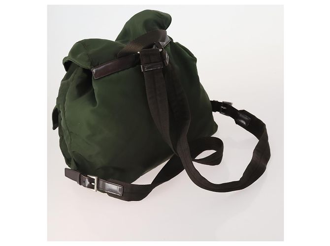 Zaino PRADA Nylon 5 Set Verde Beige Blu Auth 174972 - vista 4