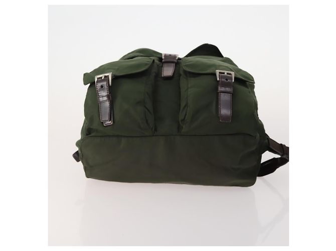 Zaino PRADA Nylon 5 Set Verde Beige Blu Auth 174972 - vista 5