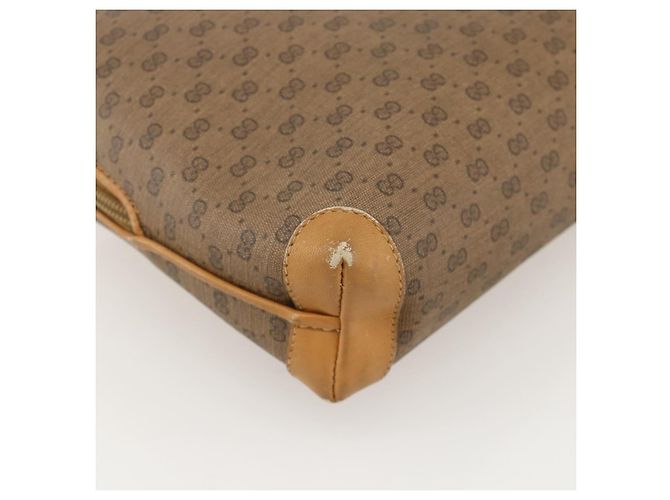 Gucci Borsa a Spalla Micro GG Supreme PVC Beige Oro 001 115 4916 Auth 175955 D'oro - vista 16