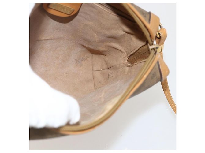 Gucci Borsa a Spalla Micro GG Supreme PVC Beige Oro 001 115 4916 Auth 175955 D'oro - vista 18