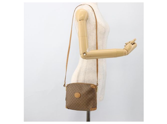Gucci Borsa a Spalla Micro GG Supreme PVC Beige Oro 001 115 4916 Auth 175955 D'oro - vista 22