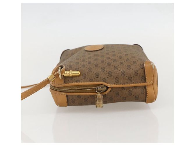 Gucci Borsa a Spalla Micro GG Supreme PVC Beige Oro 001 115 4916 Auth 175955 D'oro - vista 3