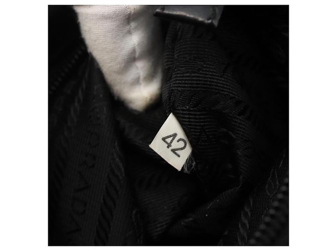 Borsa a Spalla PRADA Nylon Nero Argento Autentica 175598 - vista 12