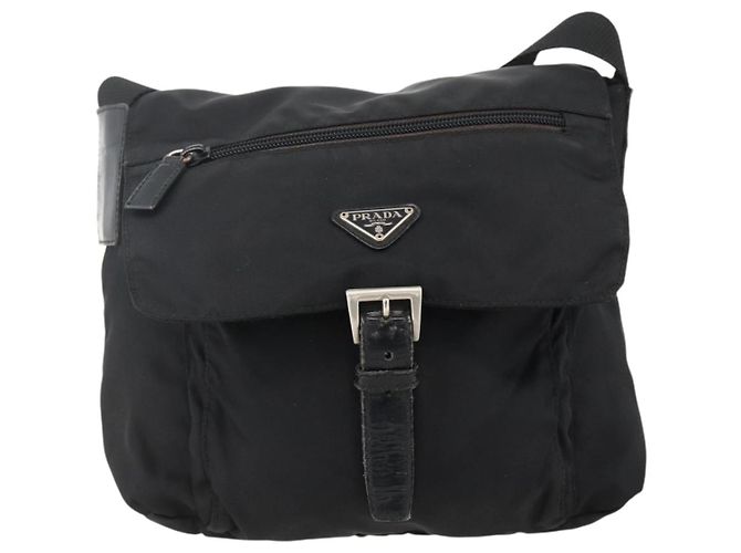Borsa a Spalla PRADA Nylon Nero Argento Autentica 175598 - vista 13