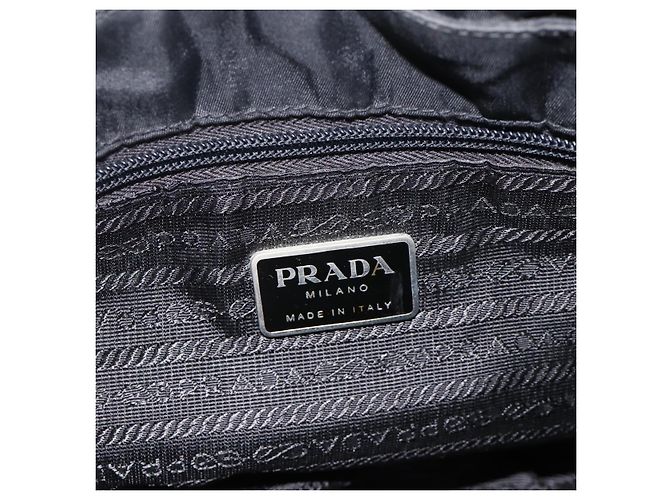 Borsa a Spalla PRADA Nylon Nero Argento Autentica 175598 - vista 22