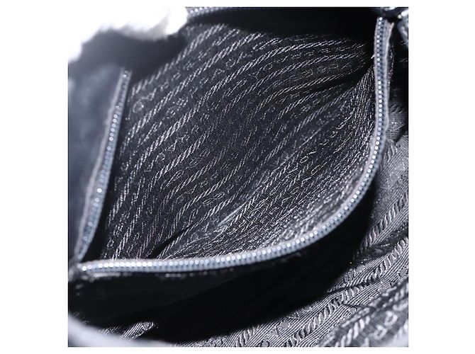 Borsa a Spalla PRADA Nylon Nero Argento Autentica 175598 - vista 26