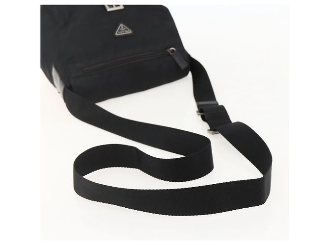 Borsa a Spalla PRADA Nylon Nero Argento Autentica 175598 - vista 7