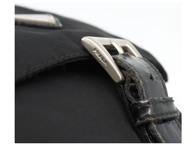 Borsa a Spalla PRADA Nylon Nero Argento Autentica 175598 - vista 8