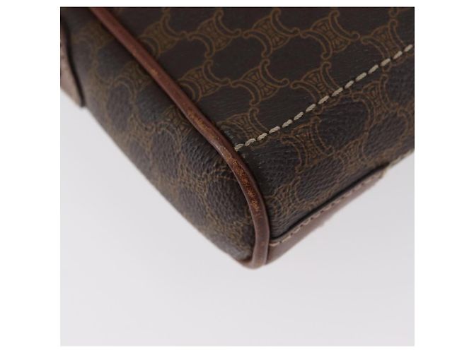 Céline Borsa a spalla in tela Macadam CELINE in pelle PVC marrone oro Auth 176036 D'oro - vista 16