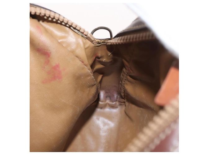 Céline Borsa a spalla in tela Macadam CELINE in pelle PVC marrone oro Auth 176036 D'oro - vista 22