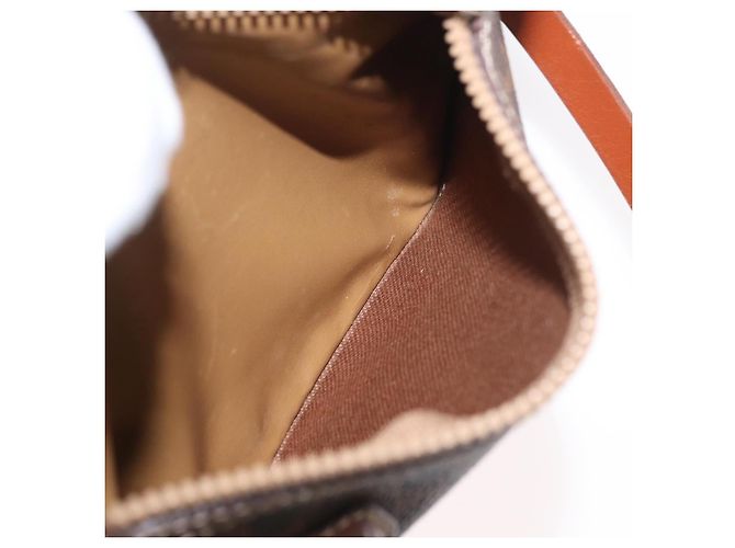 Céline Borsa a spalla in tela Macadam CELINE in pelle PVC marrone oro Auth 176036 D'oro - vista 23