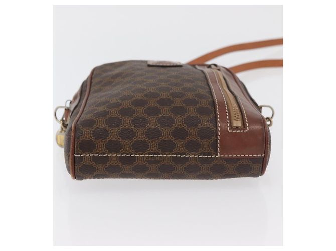 Céline Borsa a spalla in tela Macadam CELINE in pelle PVC marrone oro Auth 176036 D'oro - vista 5