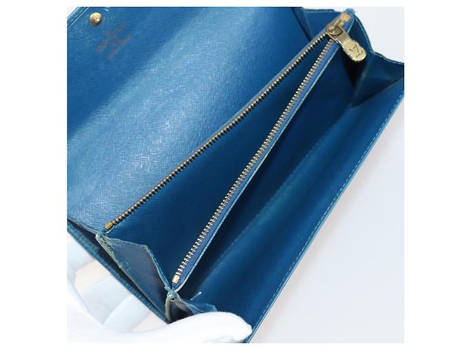 Portafoglio 4 pezzi LOUIS VUITTON Monogram Vernis Azur Epi Blu LV Auth BA12177 Monogramma - vista 7