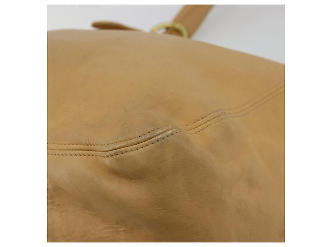 Coach Borsa Tote in Pelle Beige Oro Auth 174865 D'oro - vista 14