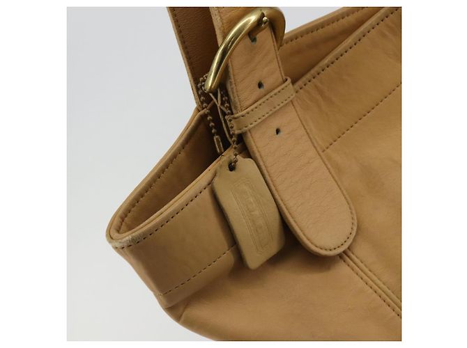 Coach Borsa Tote in Pelle Beige Oro Auth 174865 D'oro - vista 17