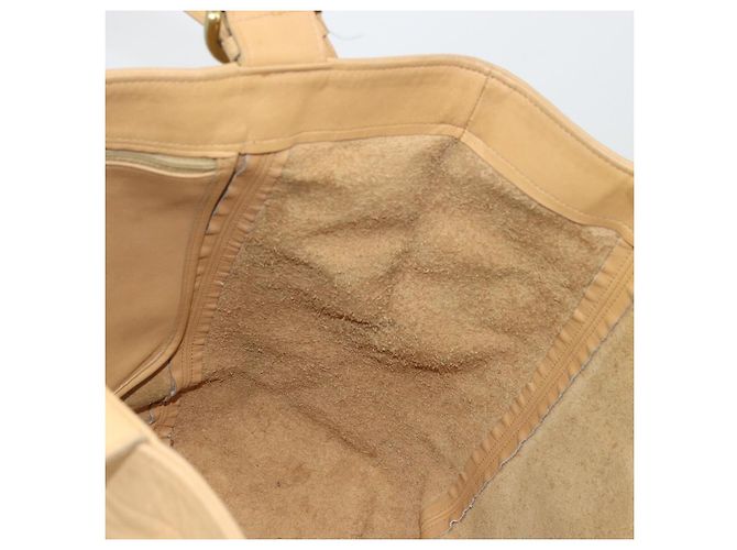 Coach Borsa Tote in Pelle Beige Oro Auth 174865 D'oro - vista 18
