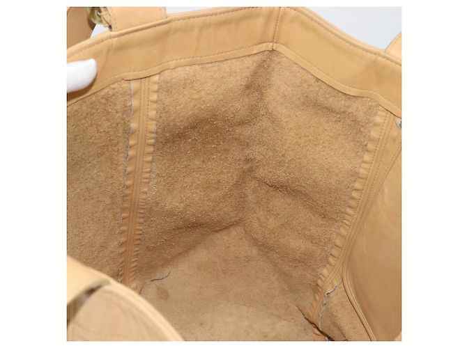 Coach Borsa Tote in Pelle Beige Oro Auth 174865 D'oro - vista 19