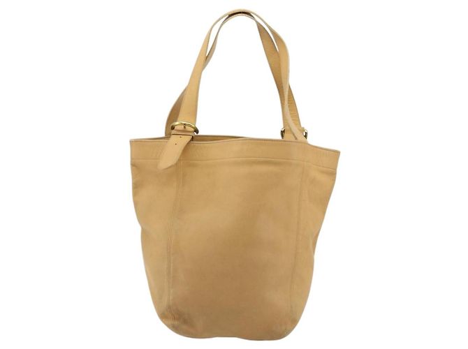 Coach Borsa Tote in Pelle Beige Oro Auth 174865 D'oro - vista 2