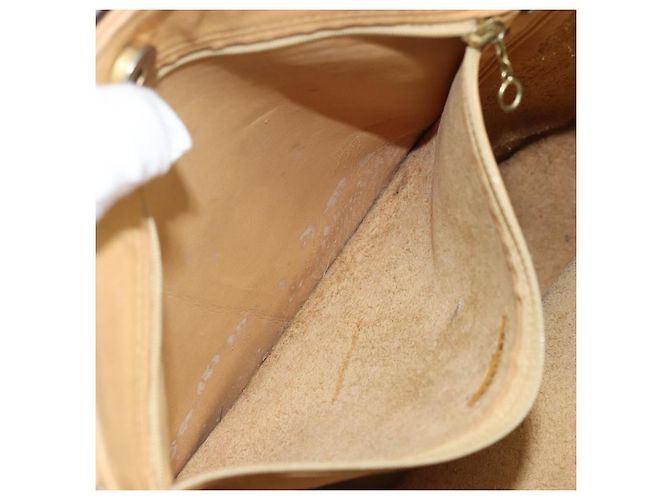 Coach Borsa Tote in Pelle Beige Oro Auth 174865 D'oro - vista 21