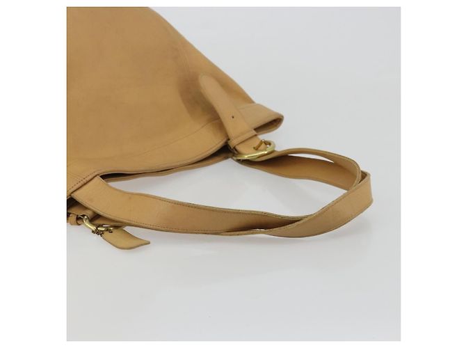 Coach Borsa Tote in Pelle Beige Oro Auth 174865 D'oro - vista 7
