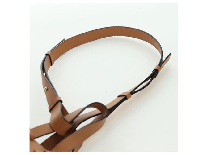 LOEWE Ken Price Collection Hammock Pequena Bolsa Canvas 2way Bege Auth YKZ1326SAM Prata - vista 15