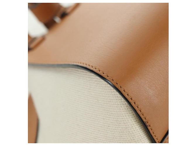 LOEWE Ken Price Collection Hammock Pequena Bolsa Canvas 2way Bege Auth YKZ1326SAM Prata - vista 17