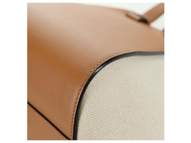 LOEWE Ken Price Collection Hammock Pequena Bolsa Canvas 2way Bege Auth YKZ1326SAM Prata - vista 18