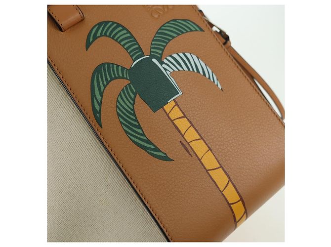 LOEWE Ken Price Collection Hammock Pequena Bolsa Canvas 2way Bege Auth YKZ1326SAM Prata - vista 20